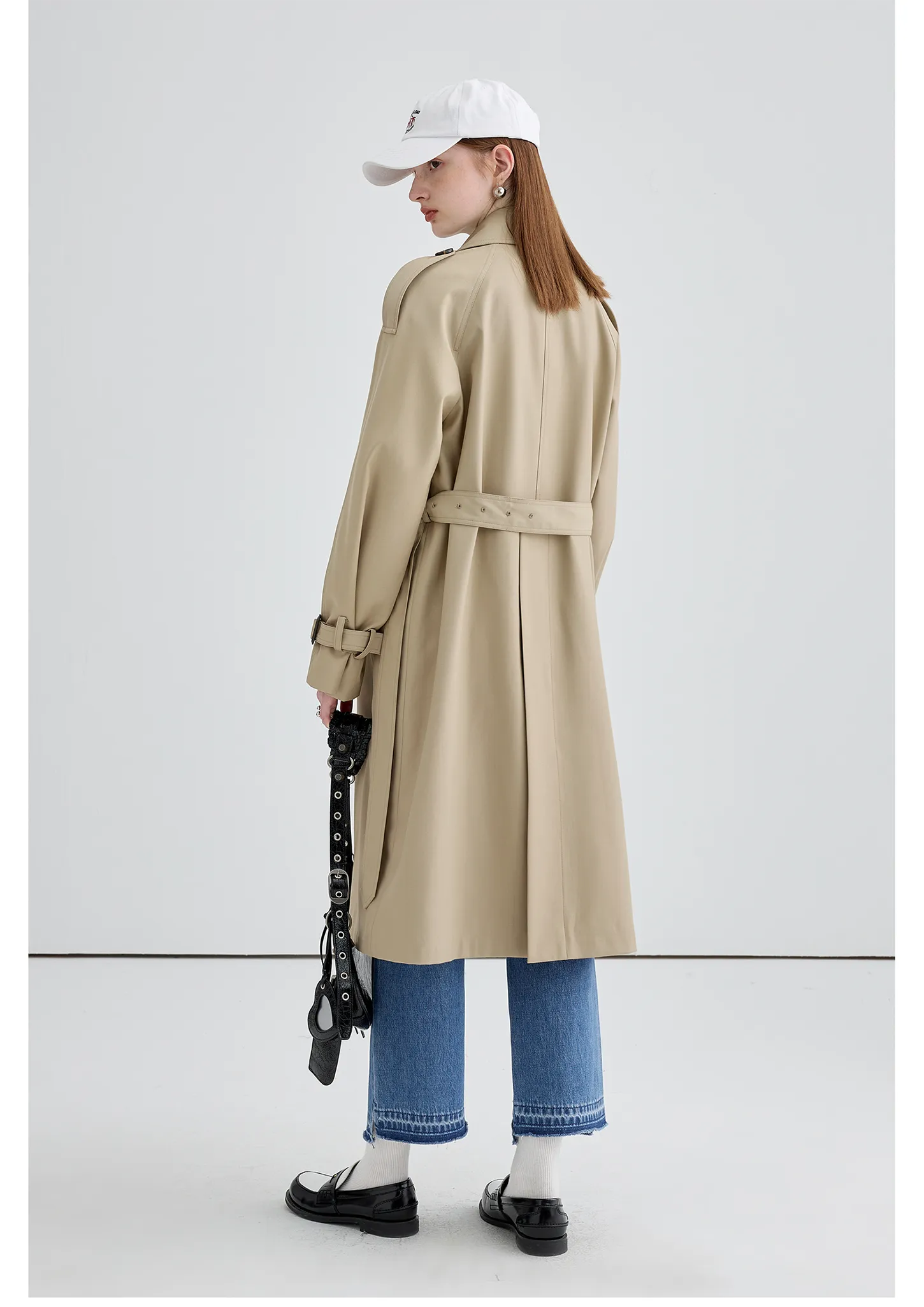 Mid-Length British Style Trench Coat