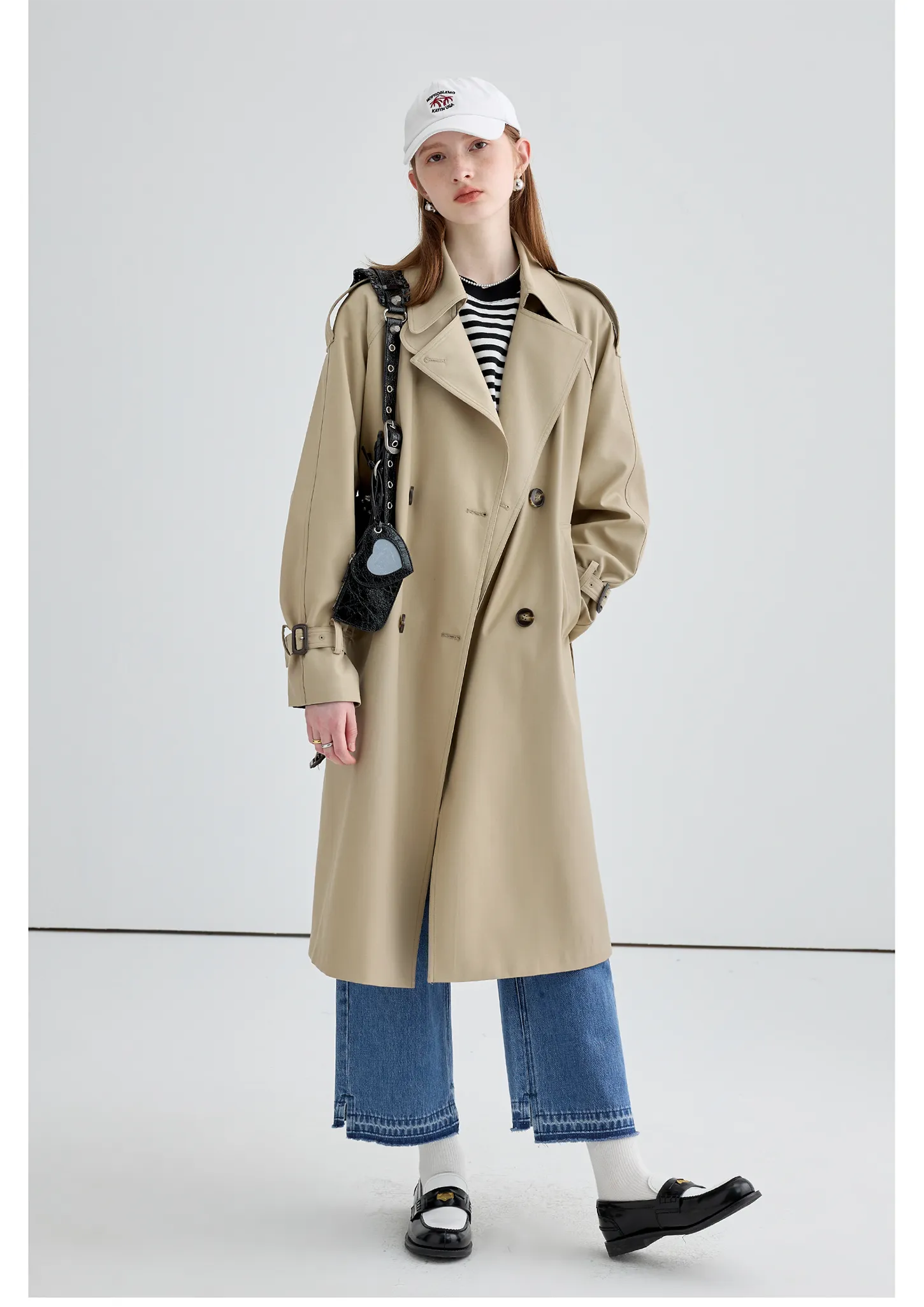 Mid-Length British Style Trench Coat