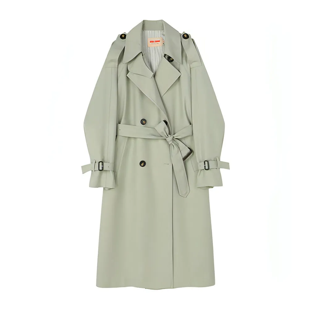 Mid-Length British Style Trench Coat