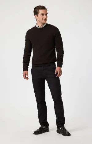 MILTON SLIM STRAIGHT CHINO IN BLACK LUXE TWILL