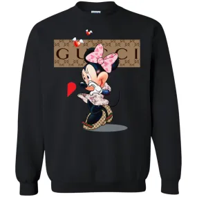 Minnie Mouse Love Couple T-shirt Valentine's Day T-shirt Crewneck Pullover Sweatshirt