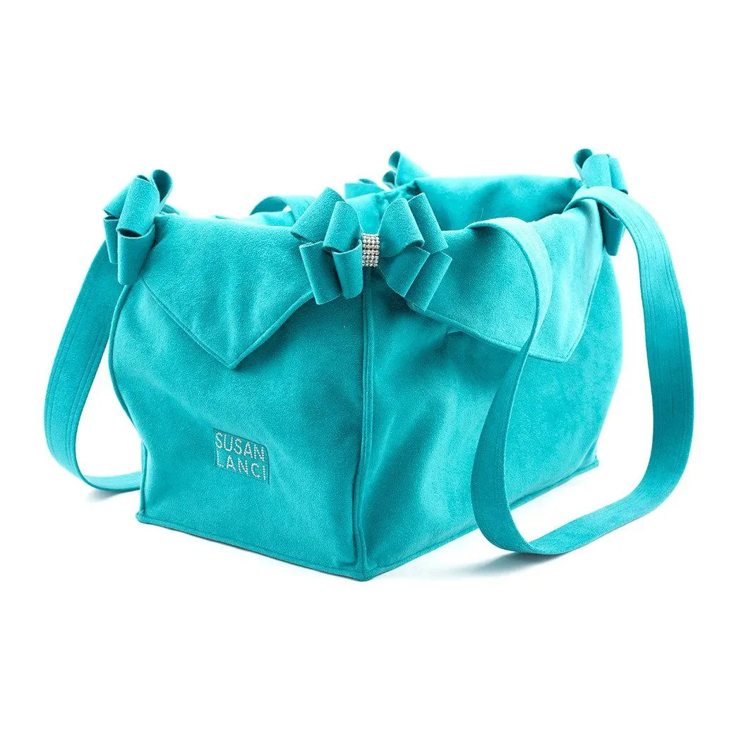 Montego Blue Double Nouveau Bow Luxury Dog Carrier