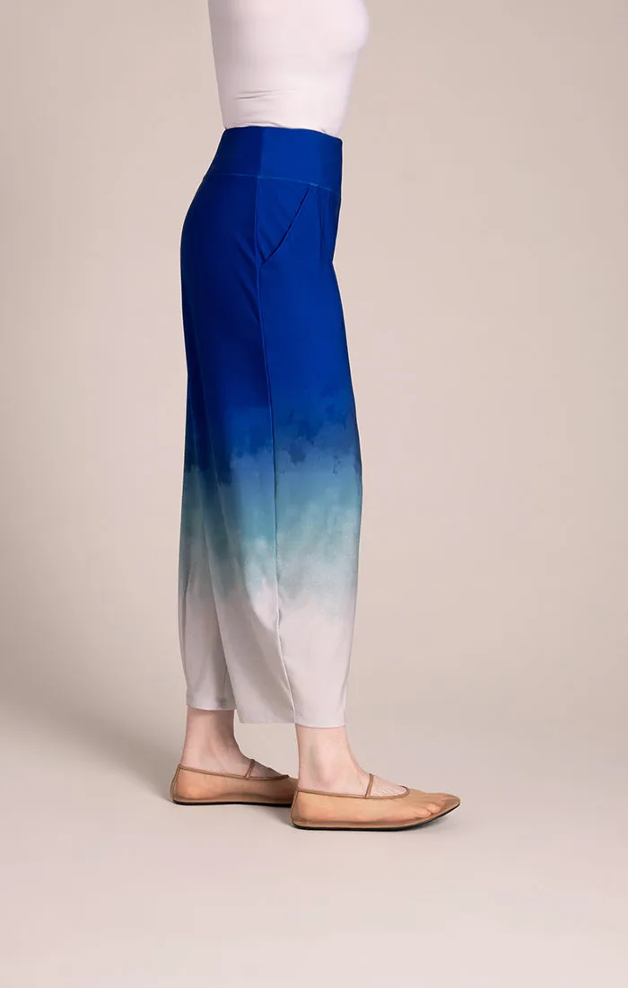 Narrow Lantern Pants Placement Print