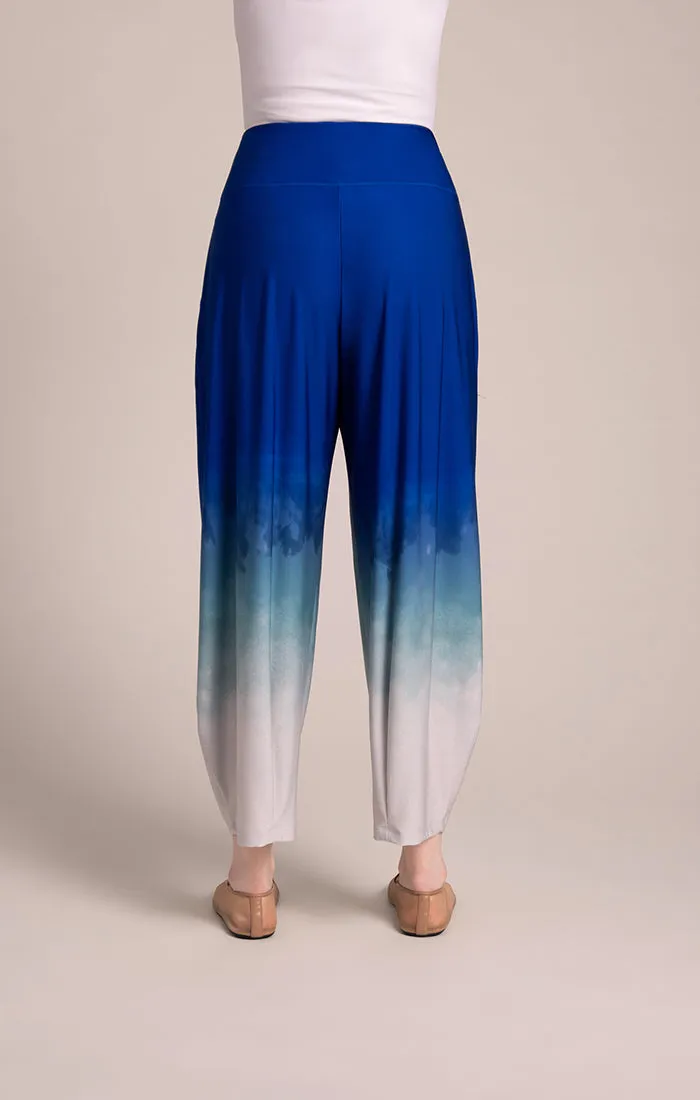 Narrow Lantern Pants Placement Print