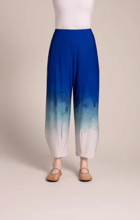 Narrow Lantern Pants Placement Print