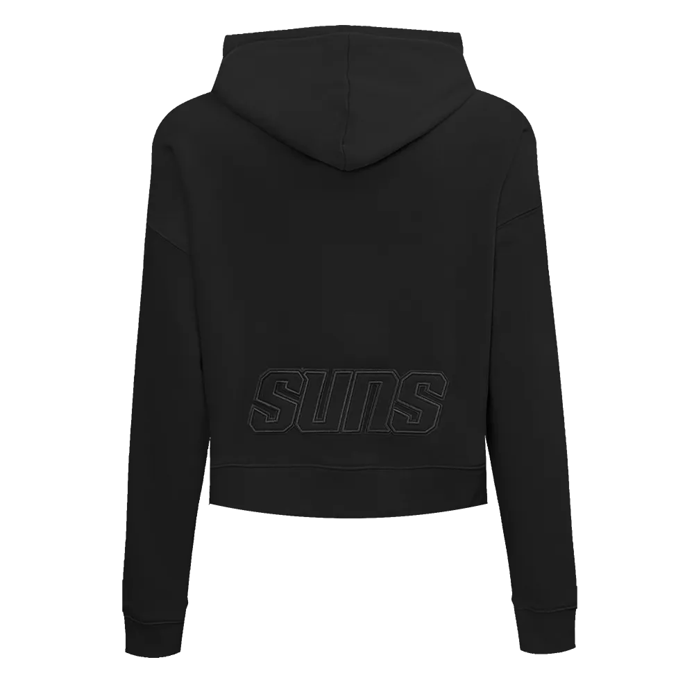 NBA PHOENIX SUNS NEUTRAL WOMEN'S CROPPED PO HOODIE (BLACK)