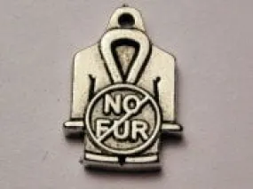 No Fur Genuine American Pewter Charm