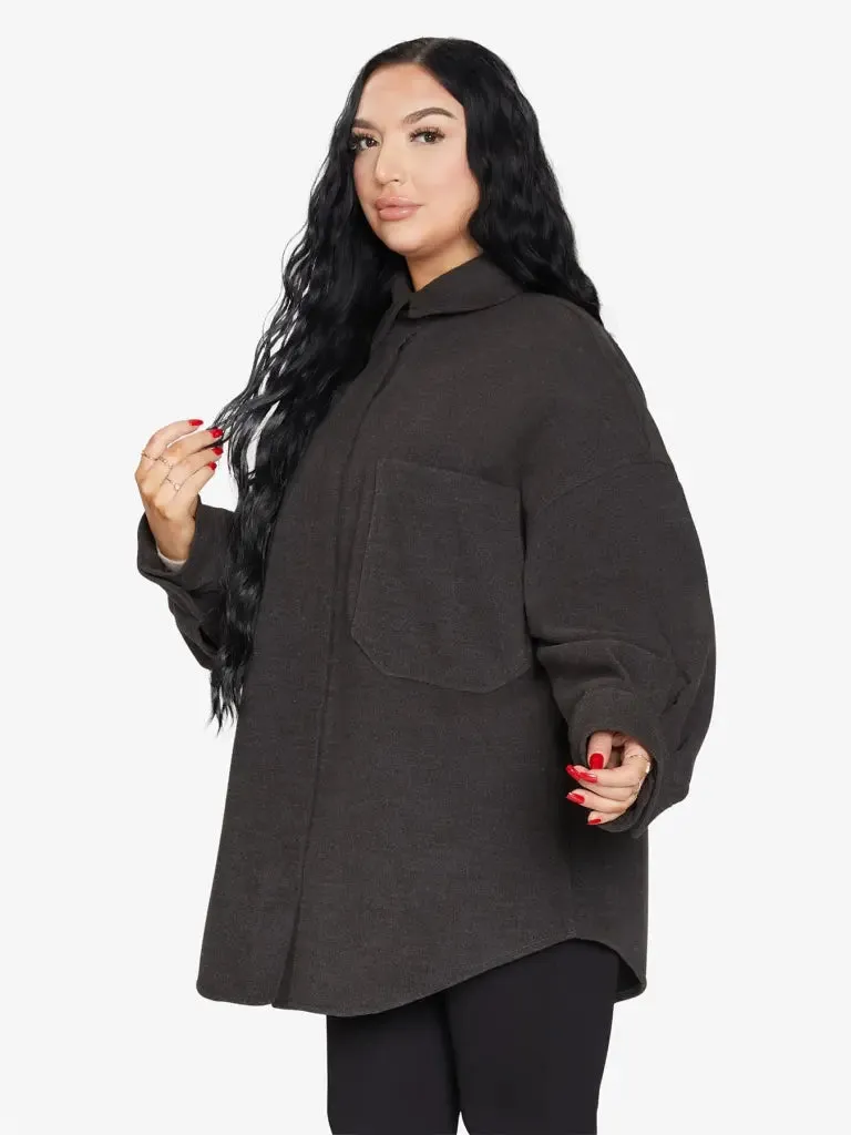 Oversized Patch Pocket Shacket