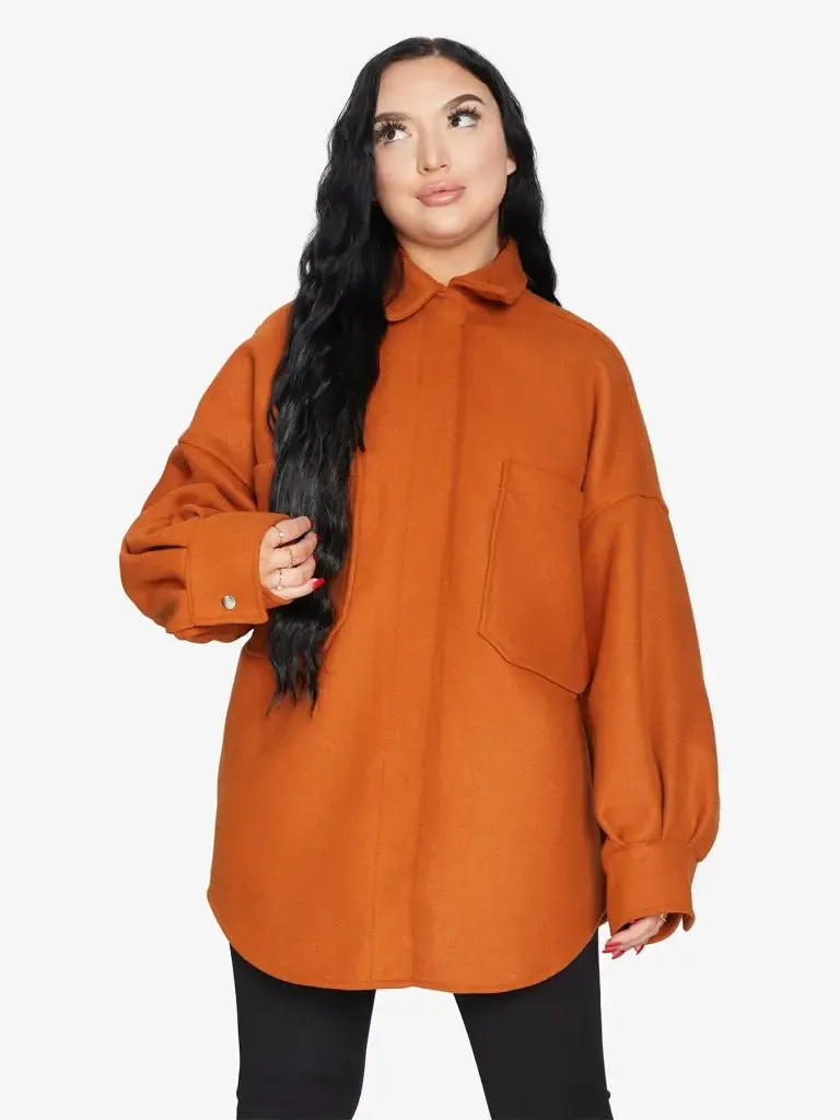 Oversized Patch Pocket Shacket