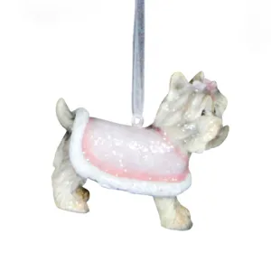 Pastel Resin Westie Ornament