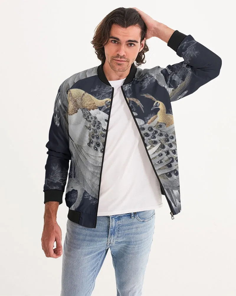 Perched Peacocks Men's Bomber Jacket