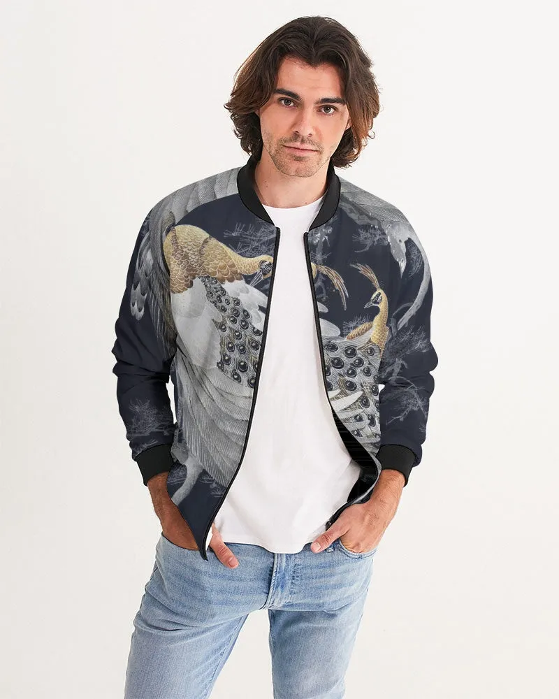 Perched Peacocks Men's Bomber Jacket