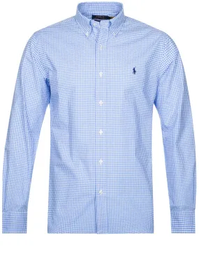 Poplin Long Sleeve Sport Shirt Blue