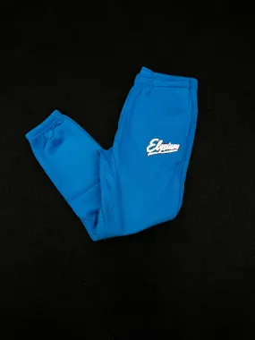 "Blue Chenille Patch Joggers"