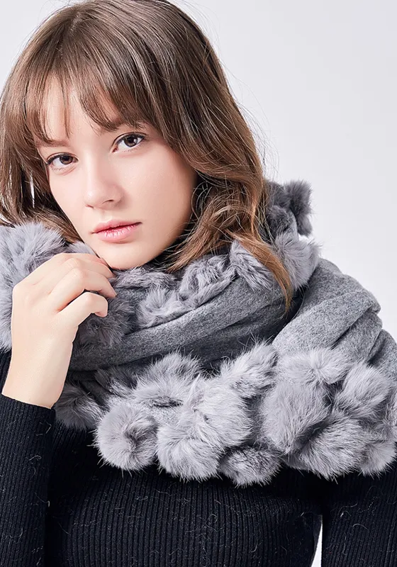 Real Fur Scarf Collar Shawl