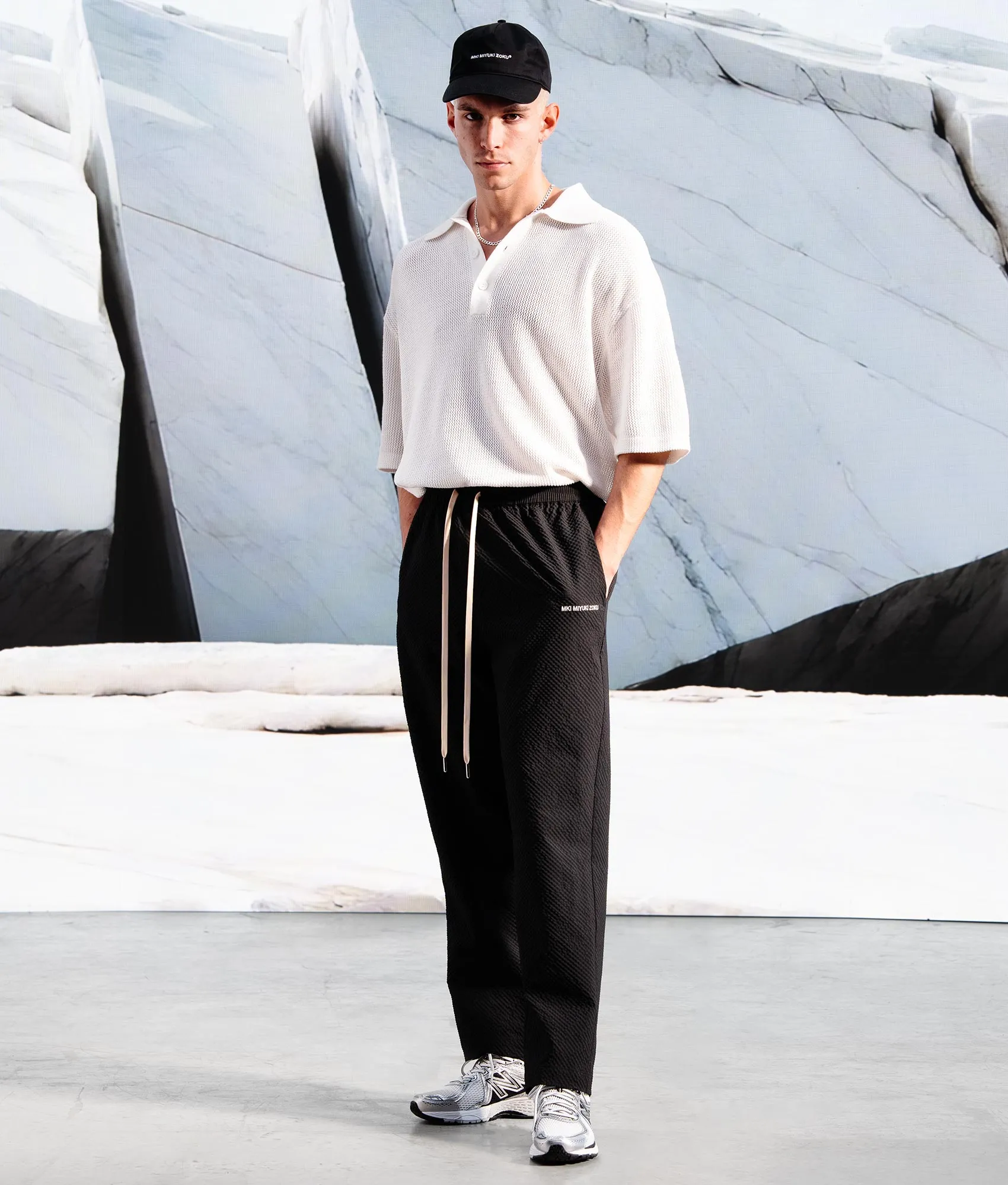 Relaxed Fit Seersucker Trousers