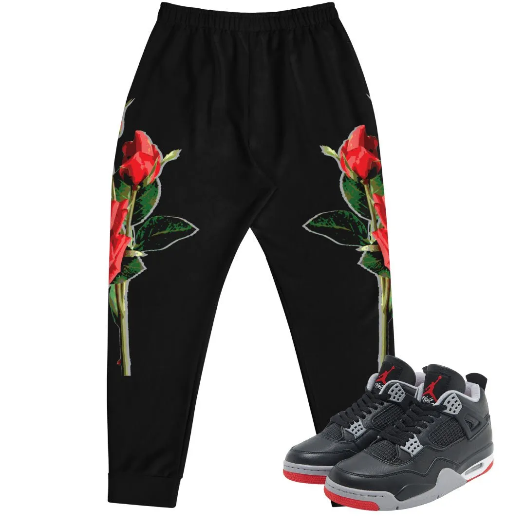 Retro 4 Bred Reimagined Flowers Joggers