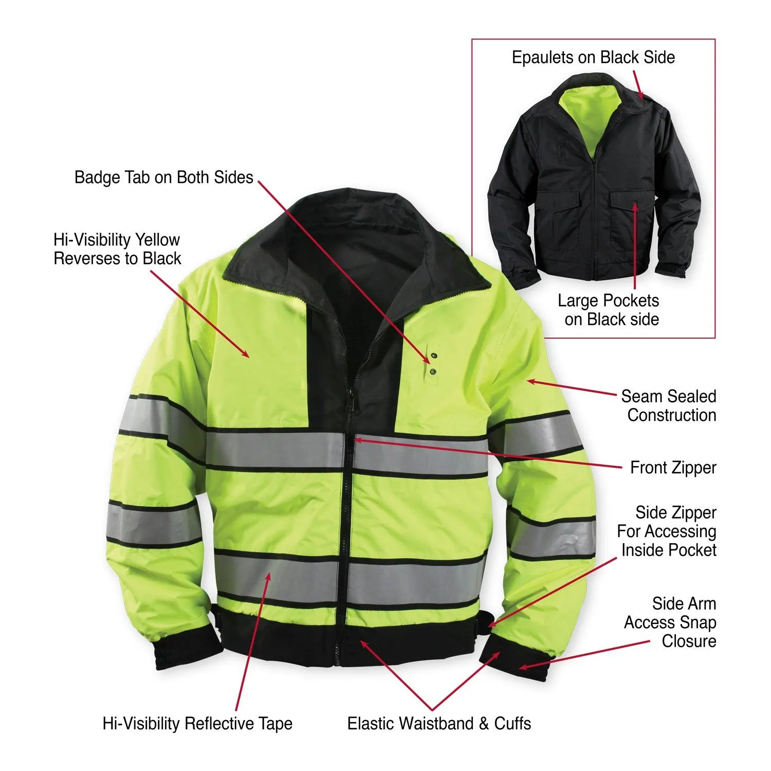 Reversible Hi-visibility Uniform Jacket