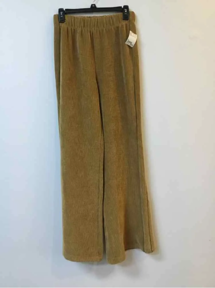 Rewind Women Size 8 OCHRE corduroy Elastic Waist Pull On Pants