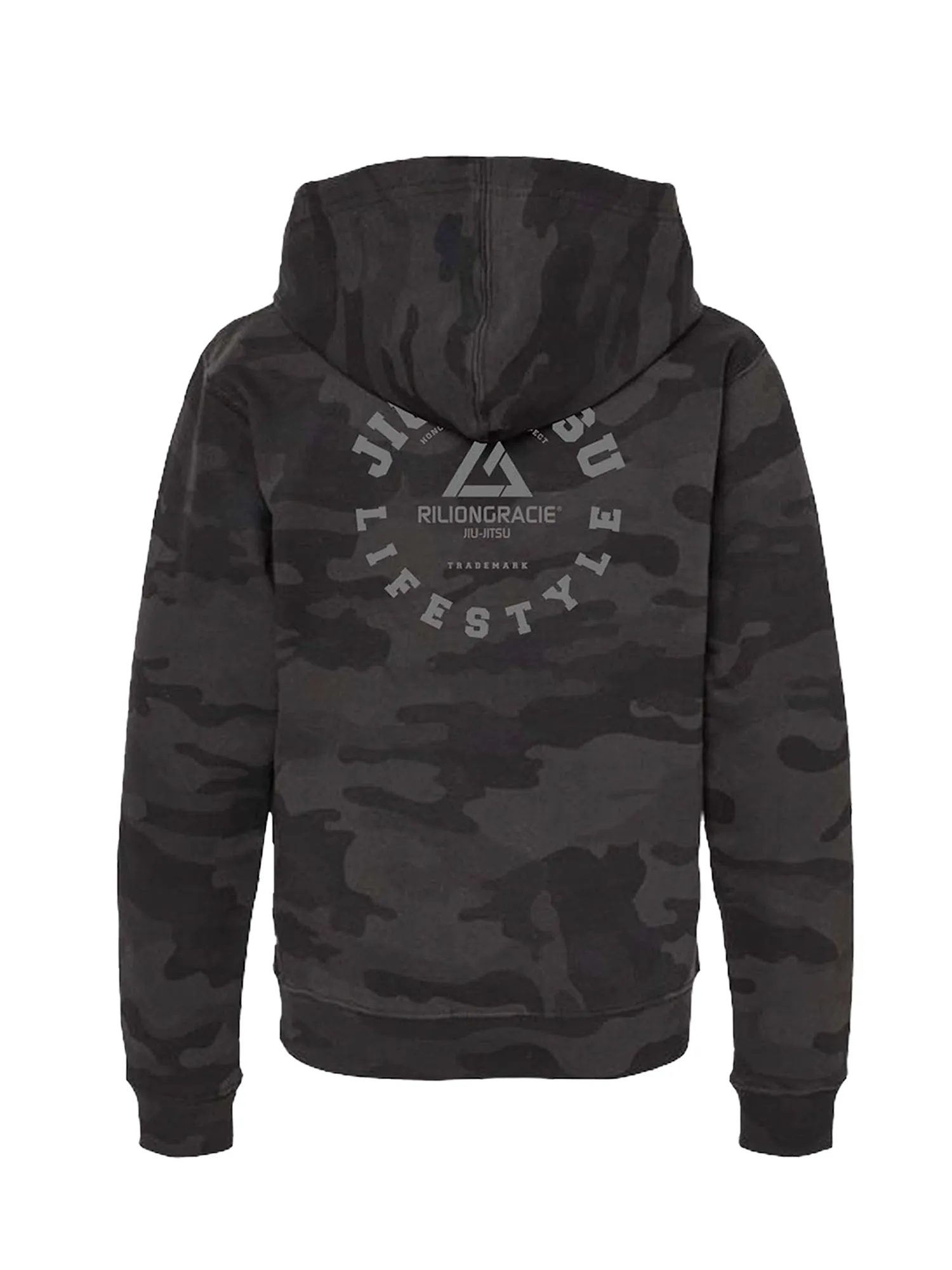 Rilion Gracie Lifestyle Black Camo Pullover Hoodie Youth