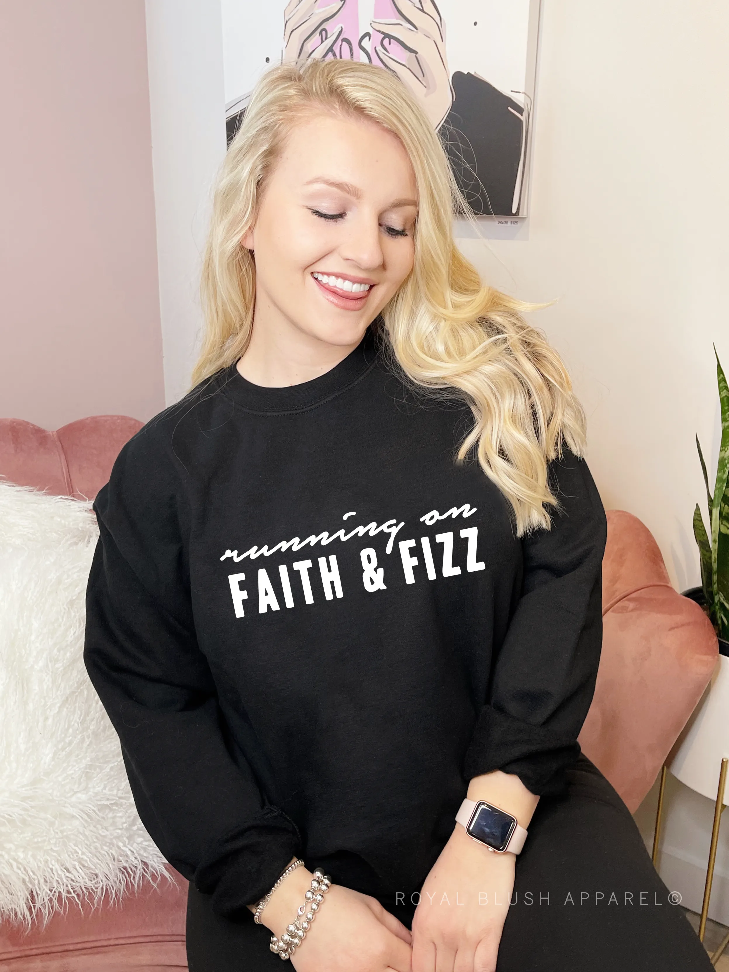 Running on Faith & Fizz Sweatshirt