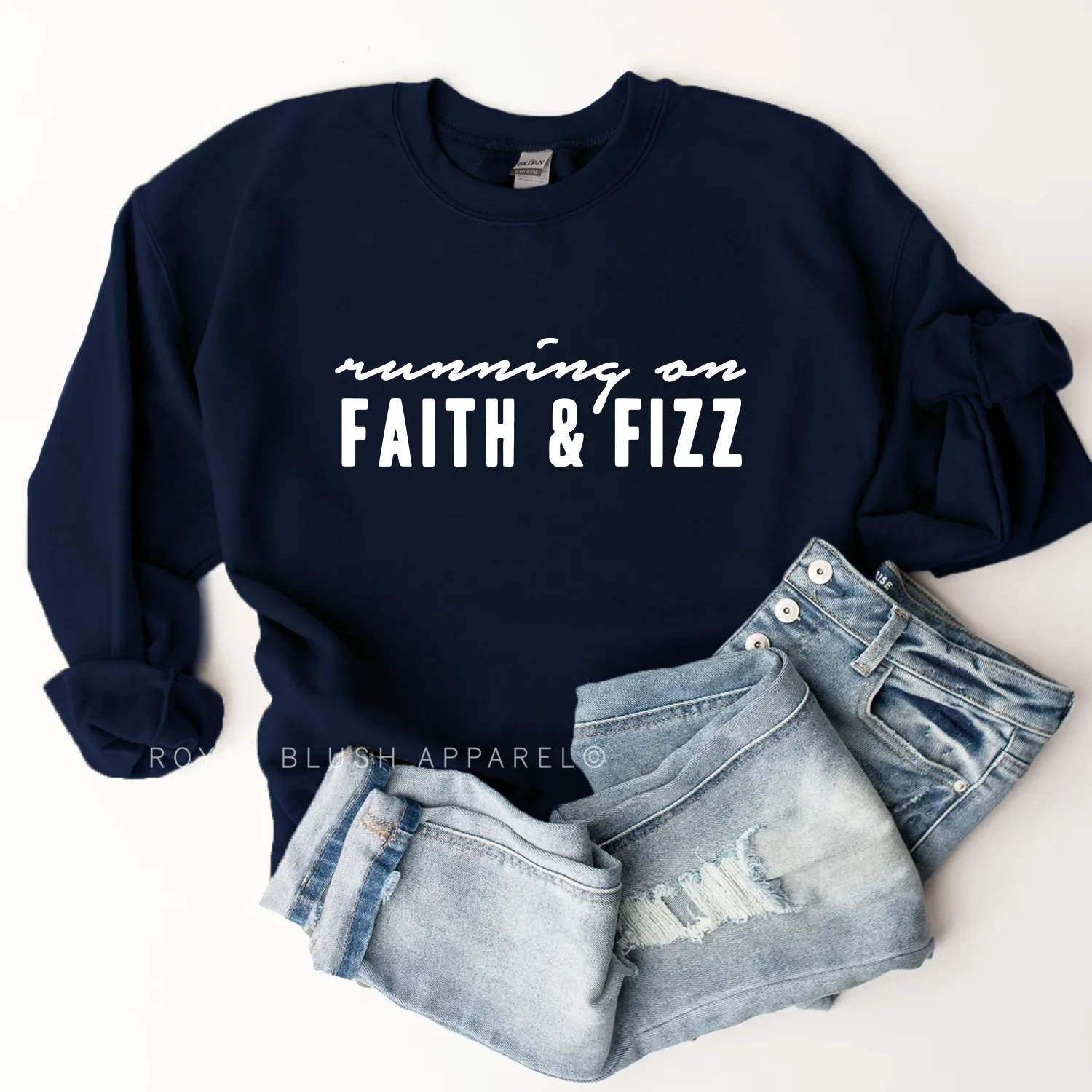 Running on Faith & Fizz Sweatshirt