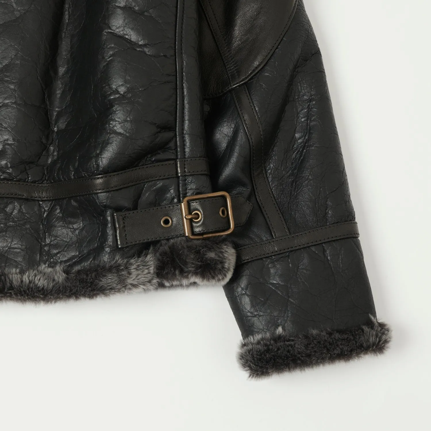 Shangri-La Heritage 'Aviatore' B-3 Shearling Flight Jacket - Black