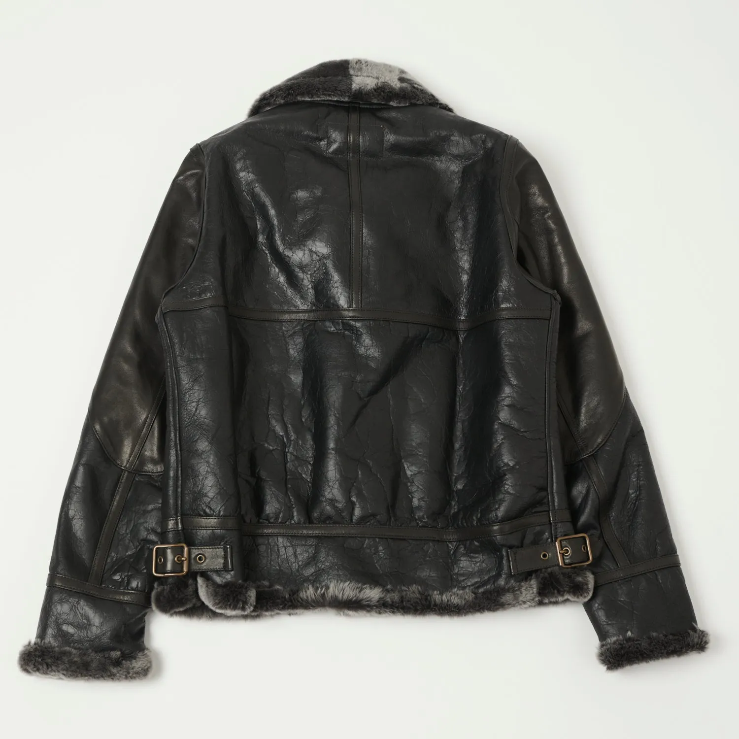 Shangri-La Heritage 'Aviatore' B-3 Shearling Flight Jacket - Black