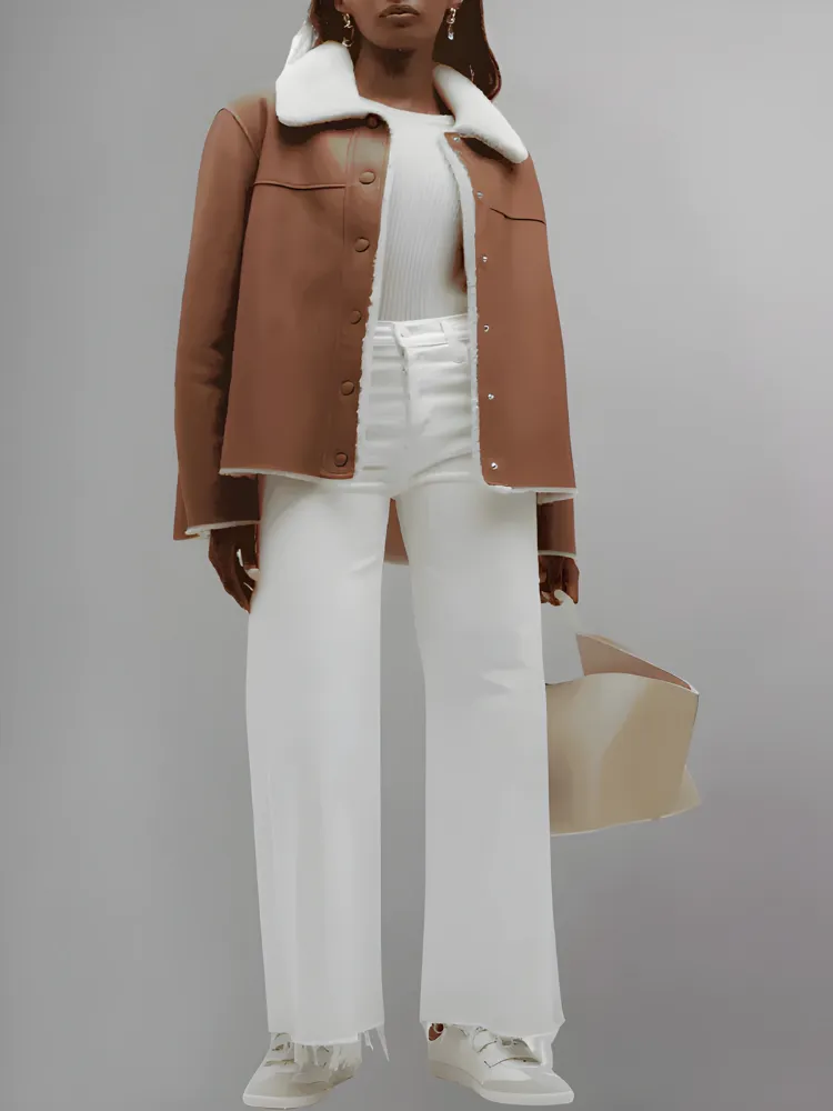 Shawl Collar Nappa Shearling Jacket