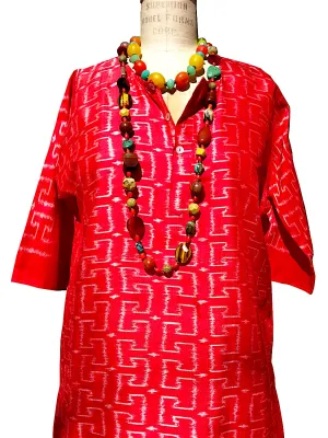 Silk Ikat Tunic Shirt