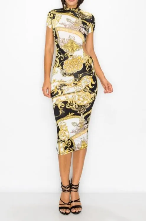 STATUS MIDI  BODYCON DRESS