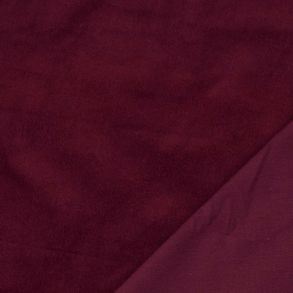 Stretch Cotton Needlecord - Burgundy - END OF BOLT 40cm