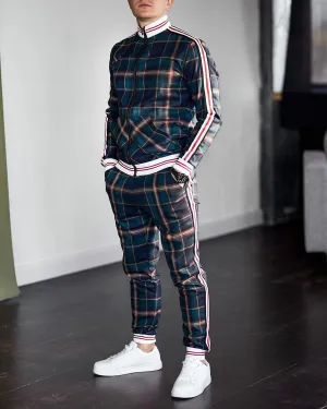 Stylish Guardsmen Matching Plaid Set Track Suits