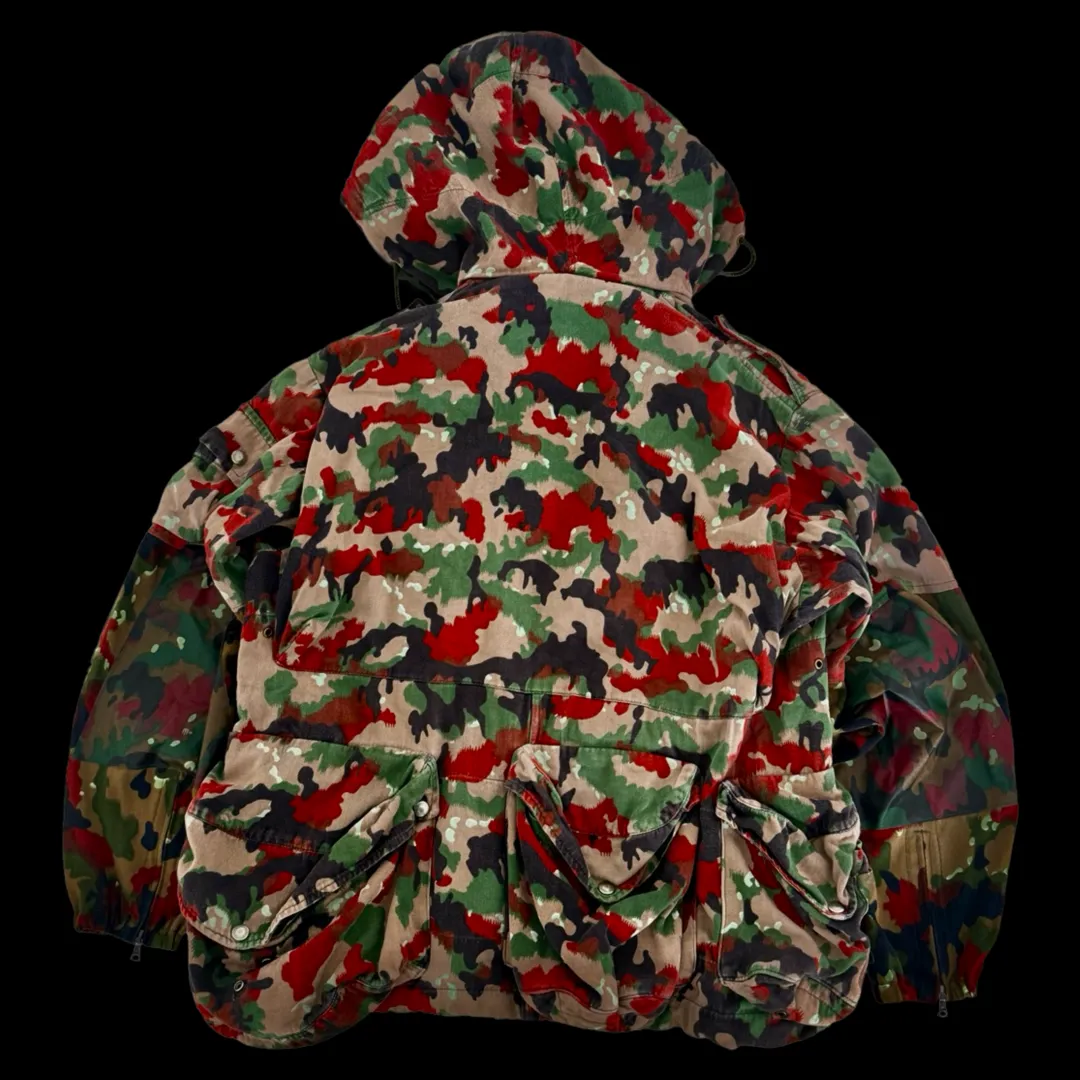 Swiss army cargo camo jacket