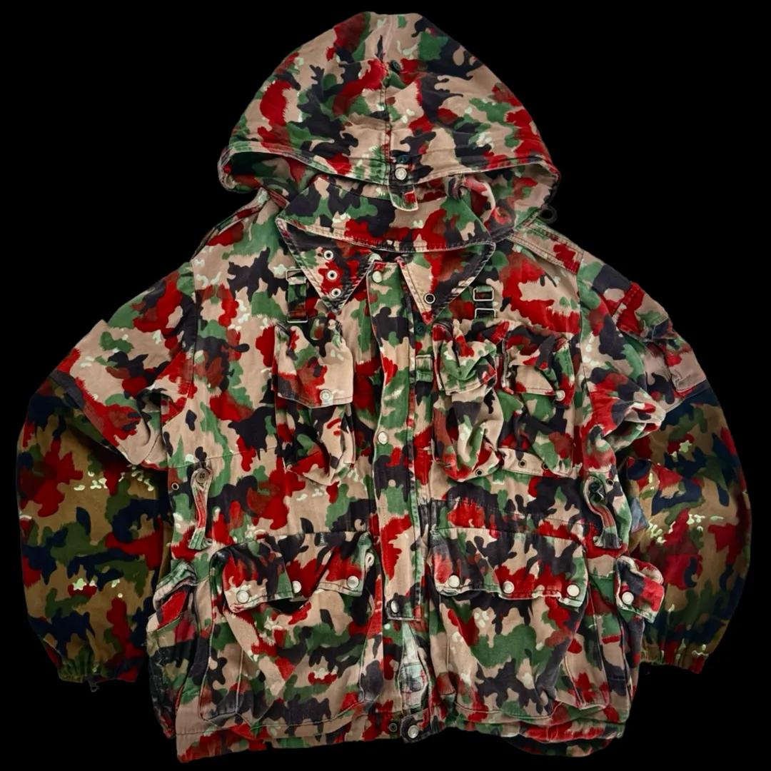 Swiss army cargo camo jacket