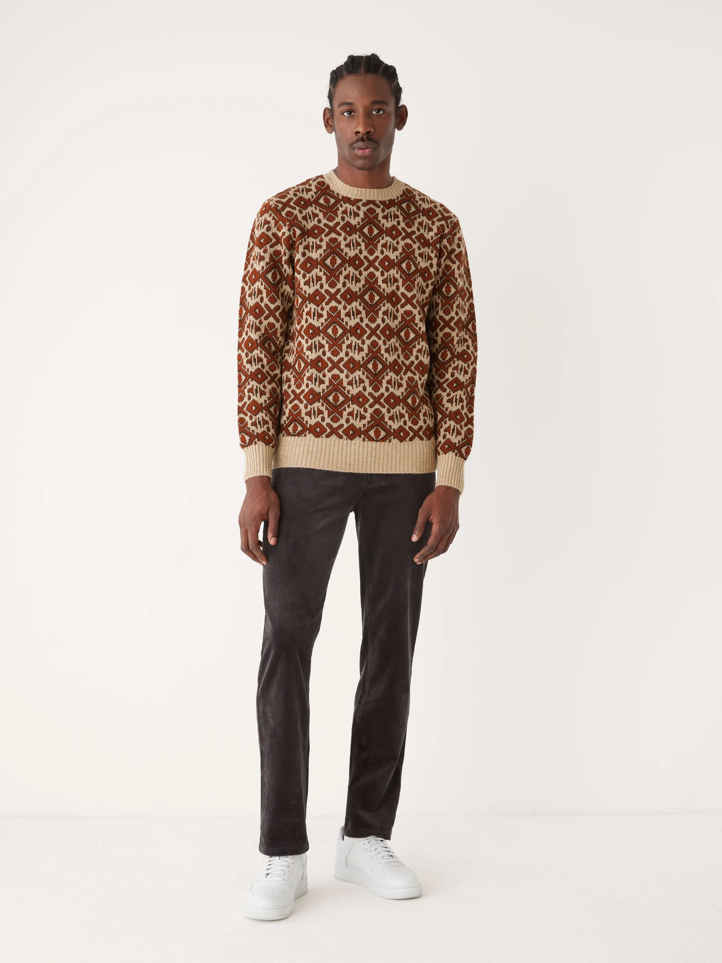 The Jacquard Sweater in Sand