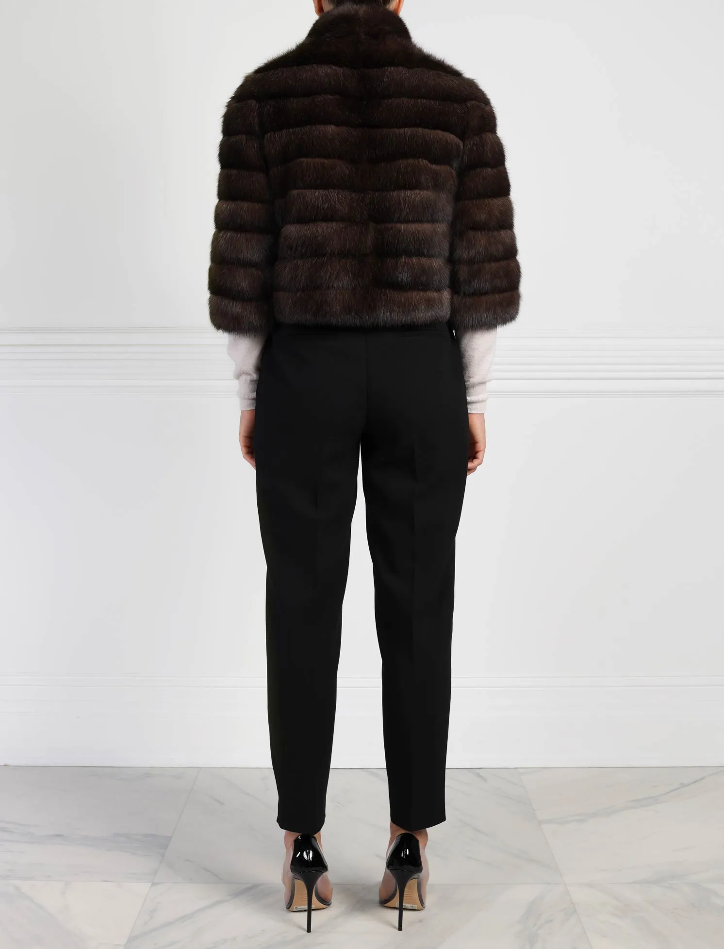 The Maeve Sable Fur Short Jacket