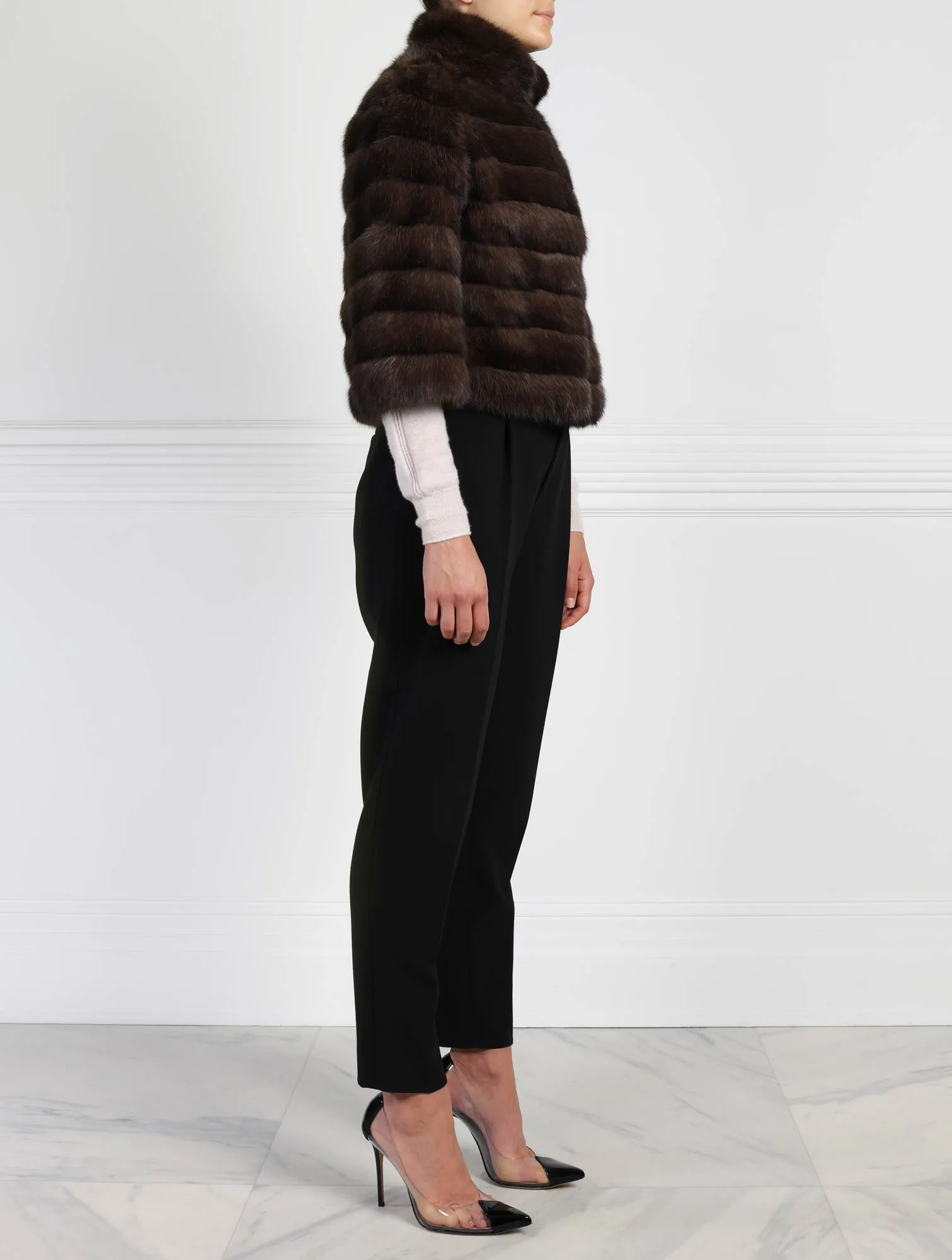 The Maeve Sable Fur Short Jacket