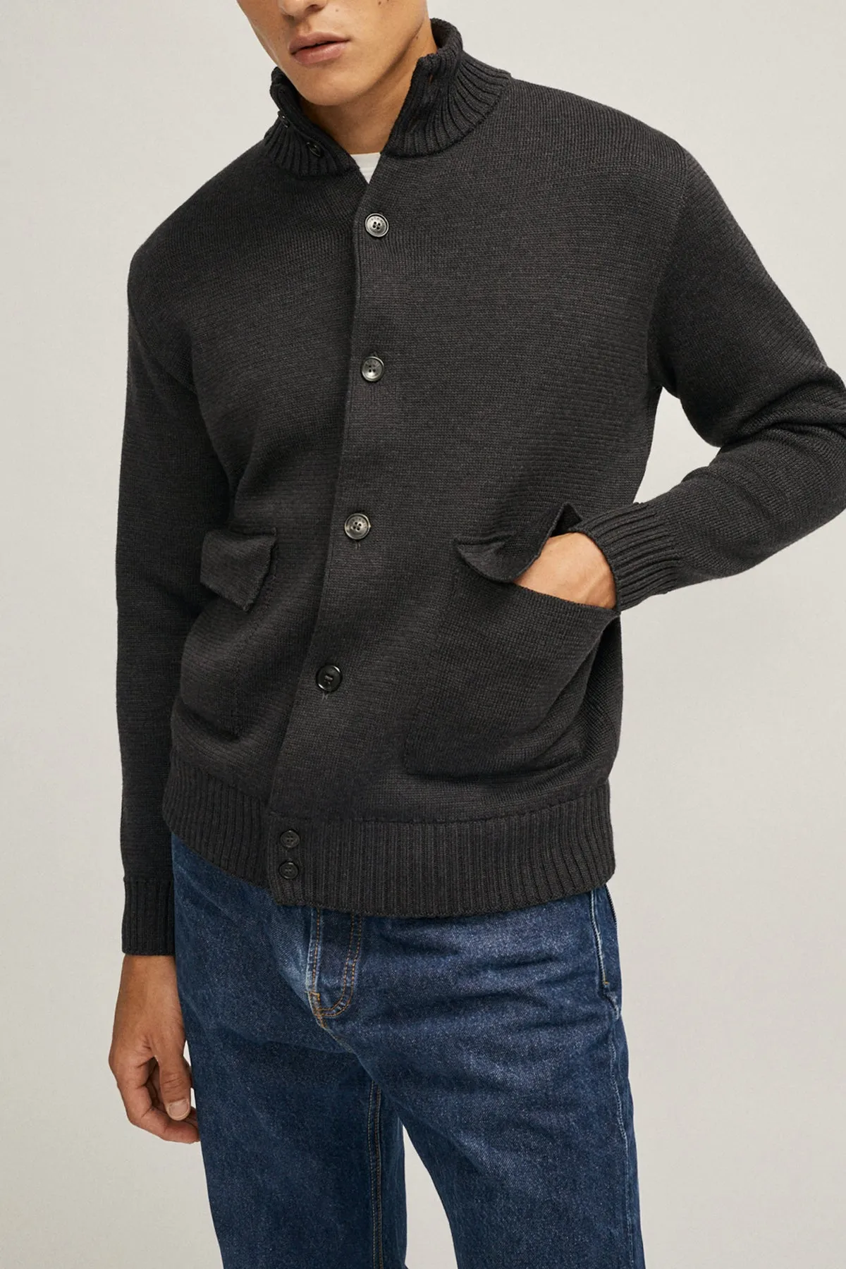 The Merino Wool High-Neck Jacket - Imperfect Version