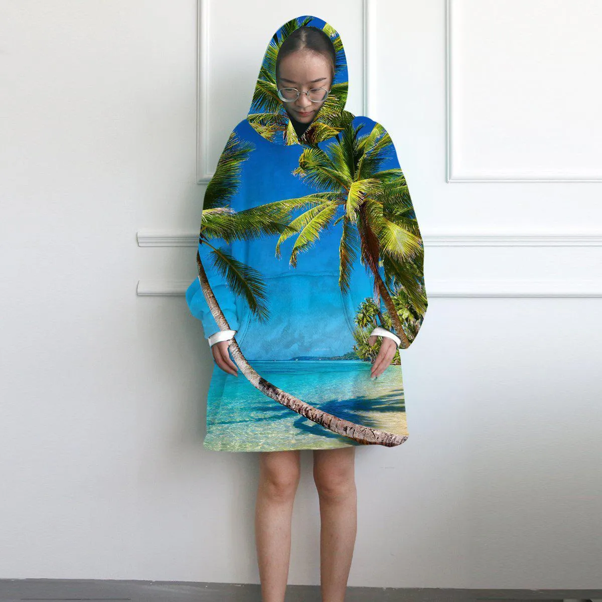 Tropical Escape Wearable Blanket Hoodie