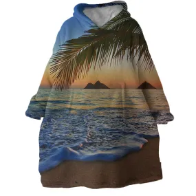 Tropical Sunset Wearable Blanket Hoodie