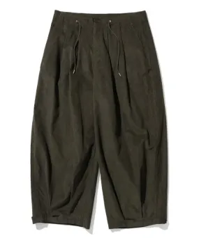 Uniform Bridge Corduroy Balloon Pants - Olive