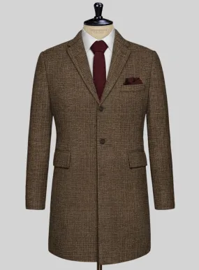 Vintage Glasgow Brown Tweed Overcoat