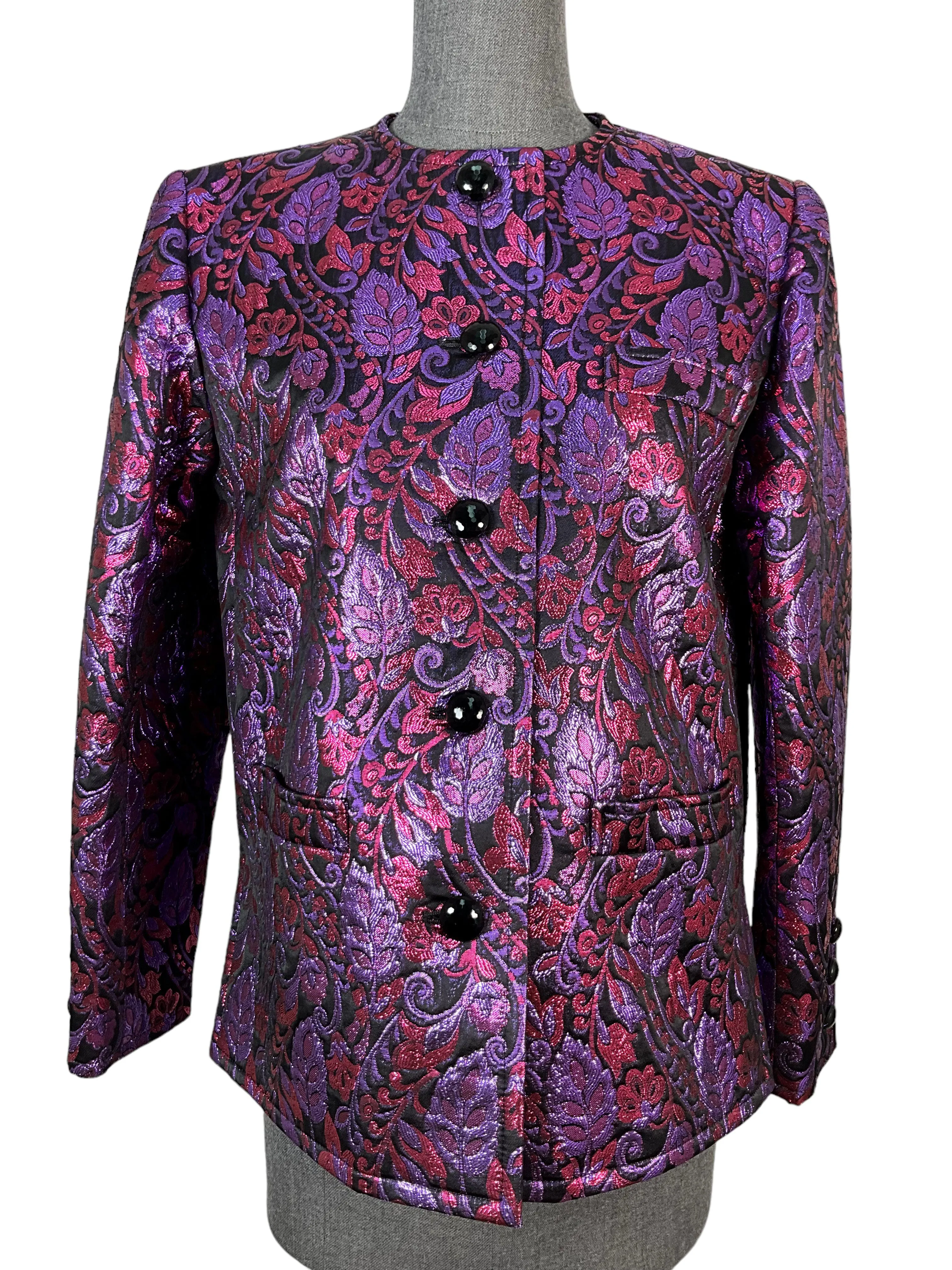 Vintage Yves Saint Laurent Jacquard Jacket Size S