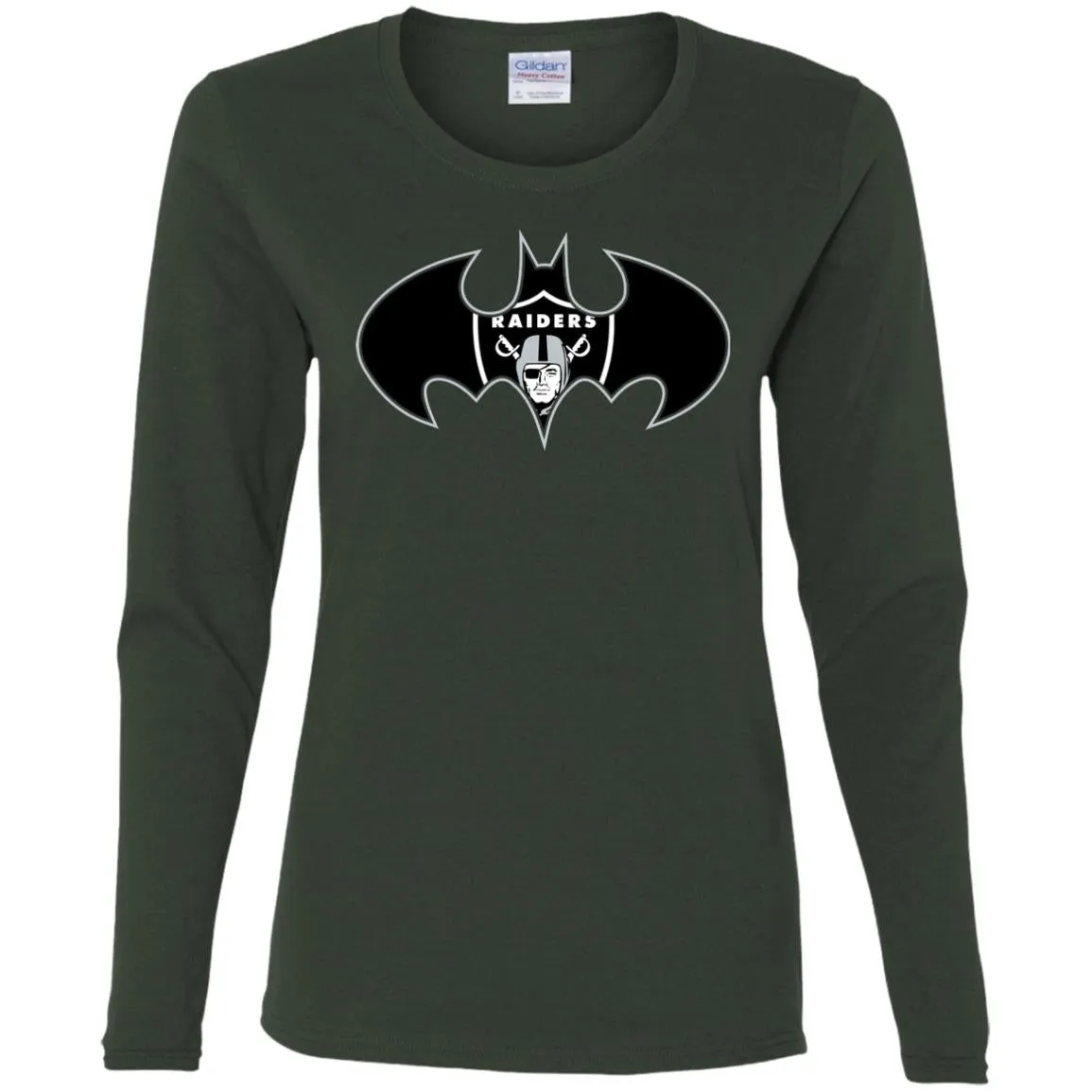 We Are The Oakland Raiders Batman Nfl Mashup Women Long Sleeve Shirt