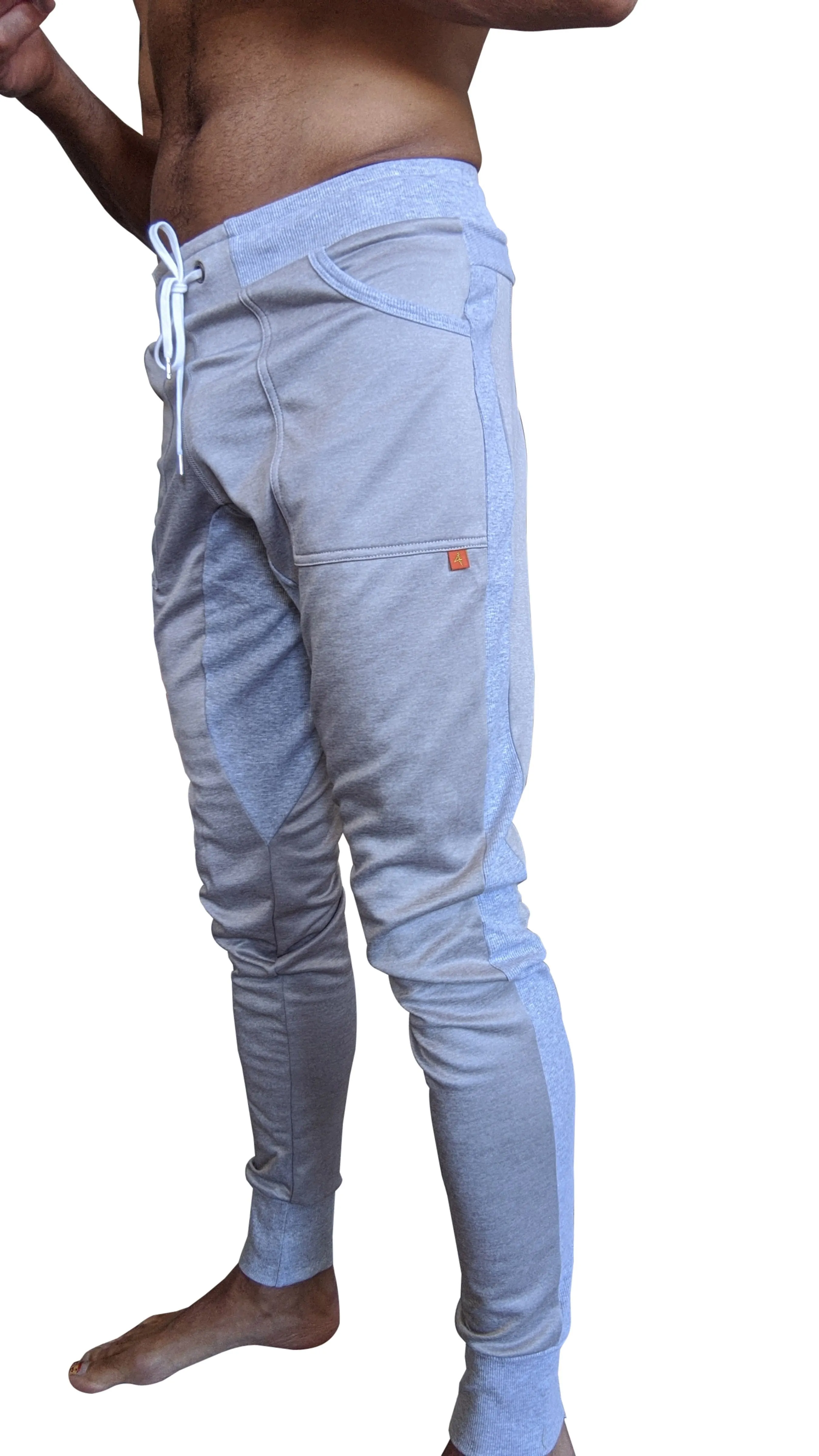 **Winter Edition** Performance Fleece Long Cuffed Jogger & Yoga Sweat Pants (Stainless Steel Grey)