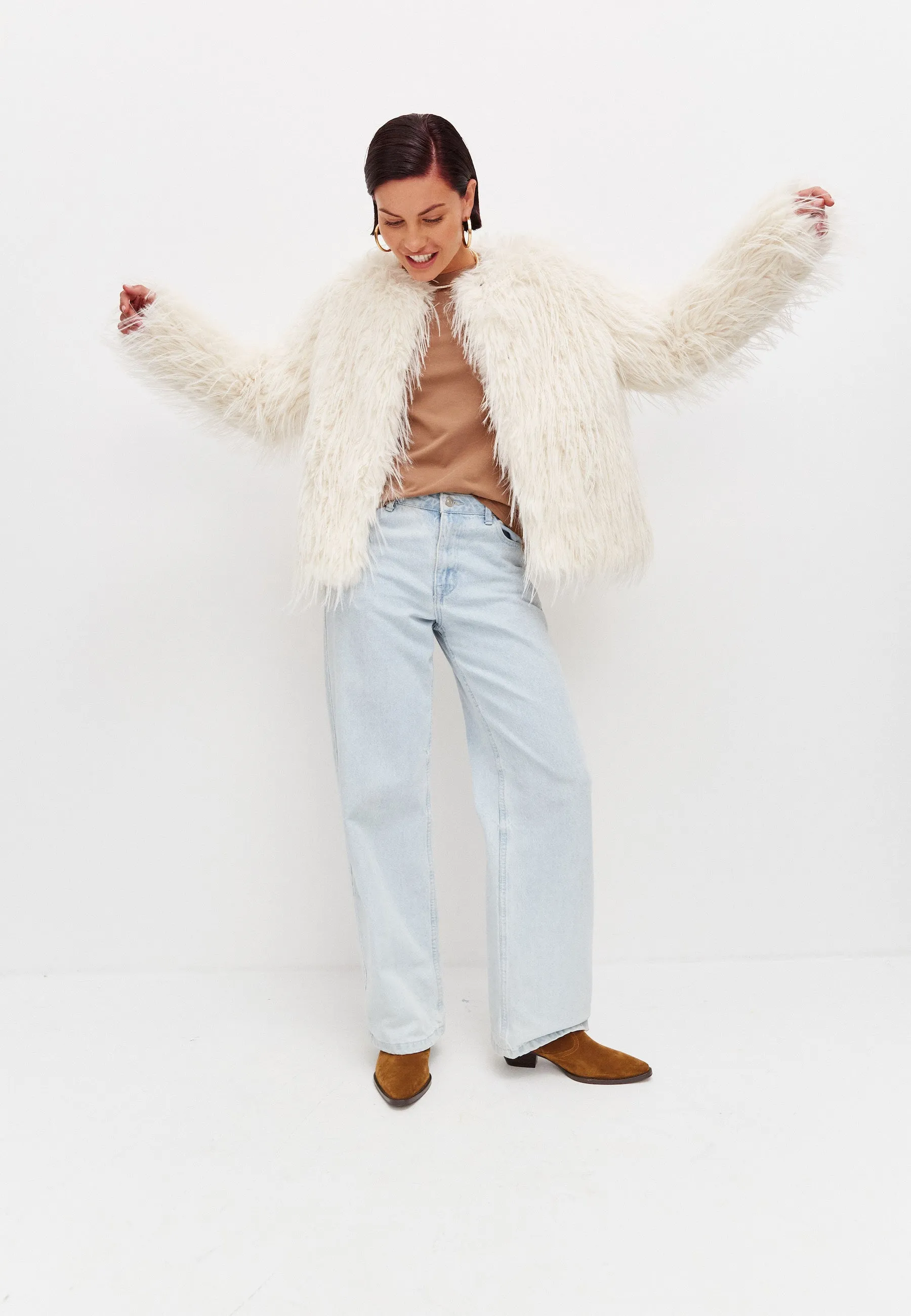 Winter Faux Fur Jacket - White