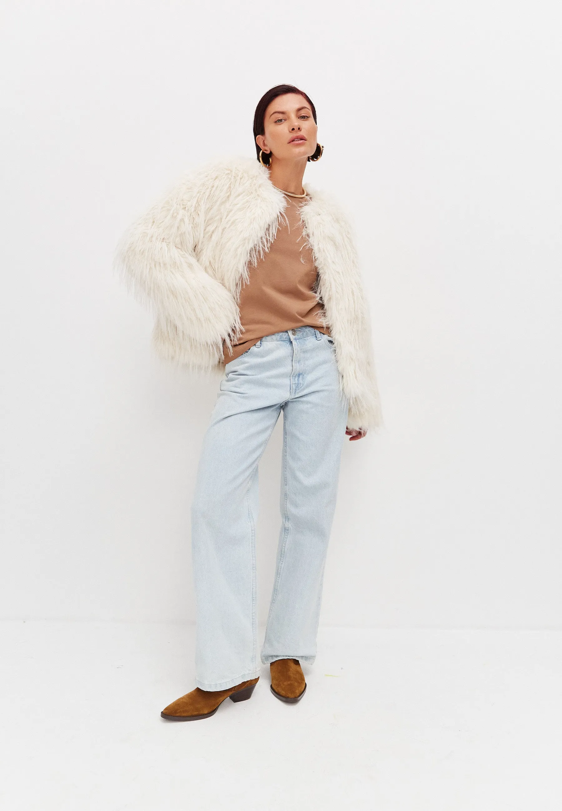 Winter Faux Fur Jacket - White