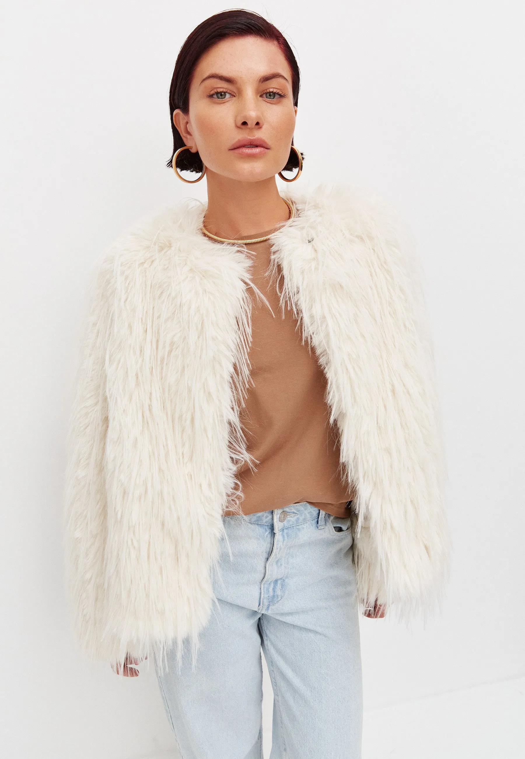 Winter Faux Fur Jacket - White