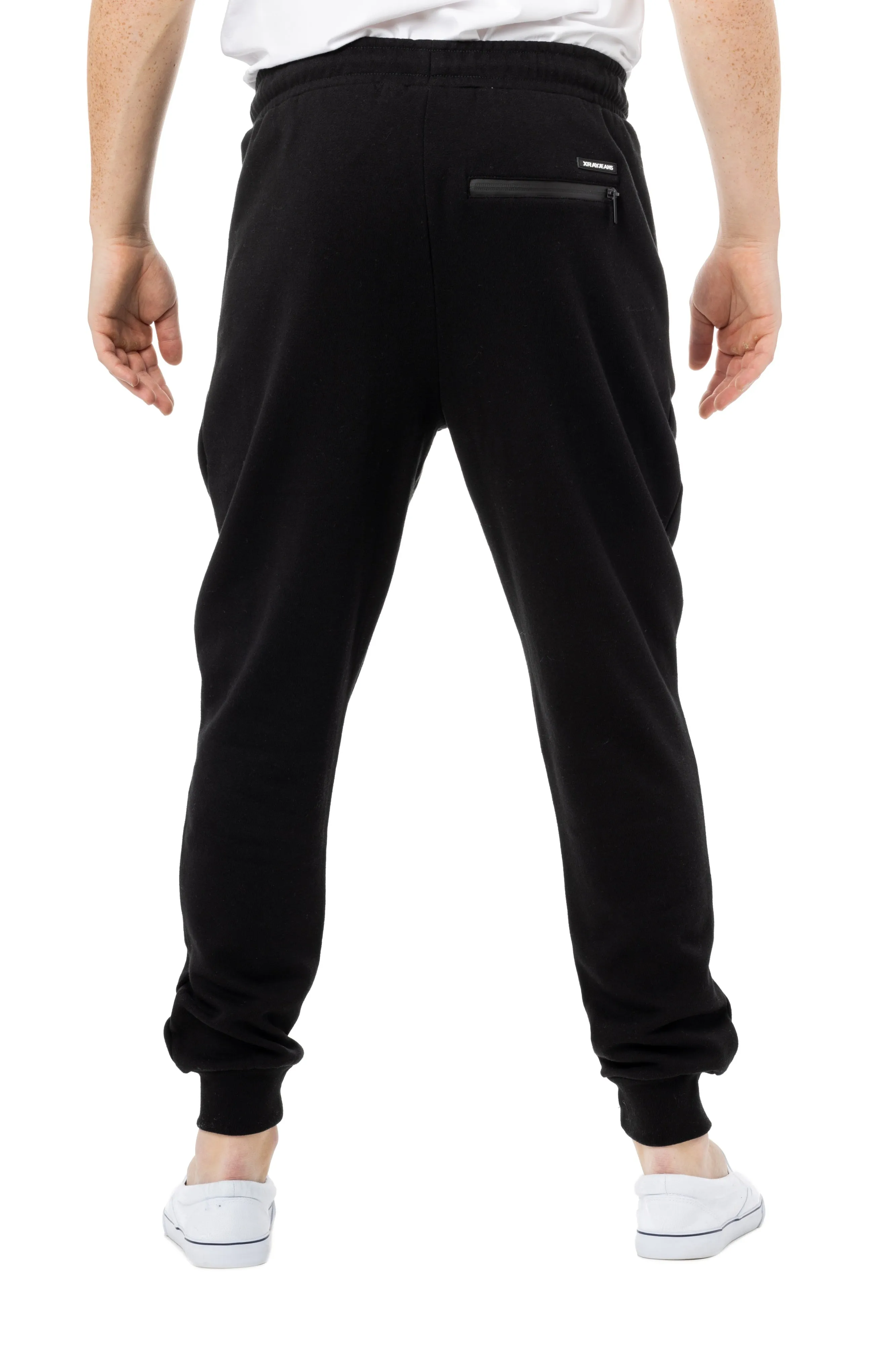 X RAY Men's Active Jogger Fleece Pants With Zipper Pockets